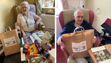 Age UK send gift bags to Residents at Lincolnshire care home